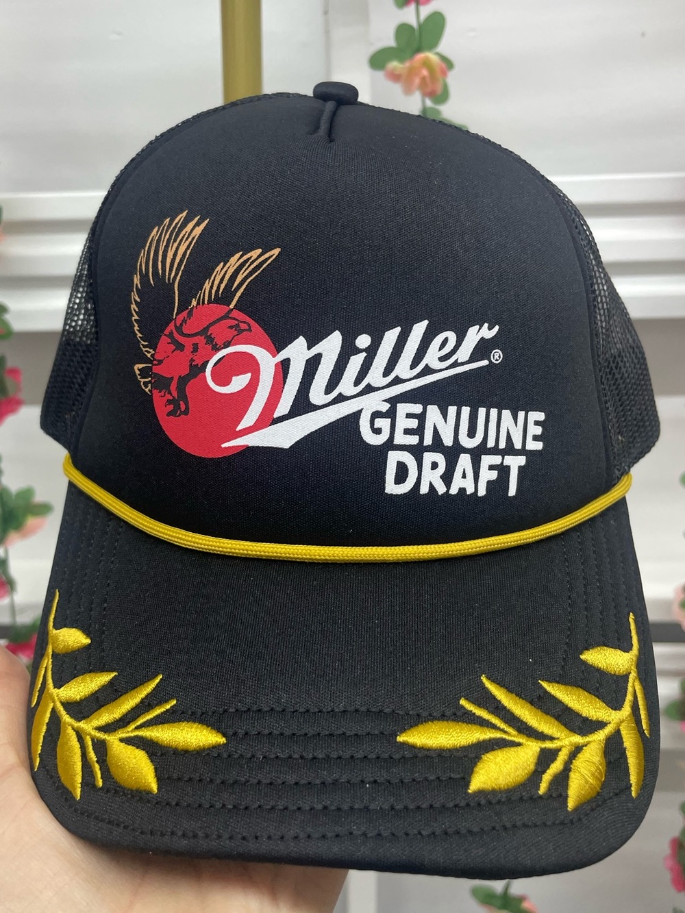 Genuine Draft Black & Yellow Trucker Cap